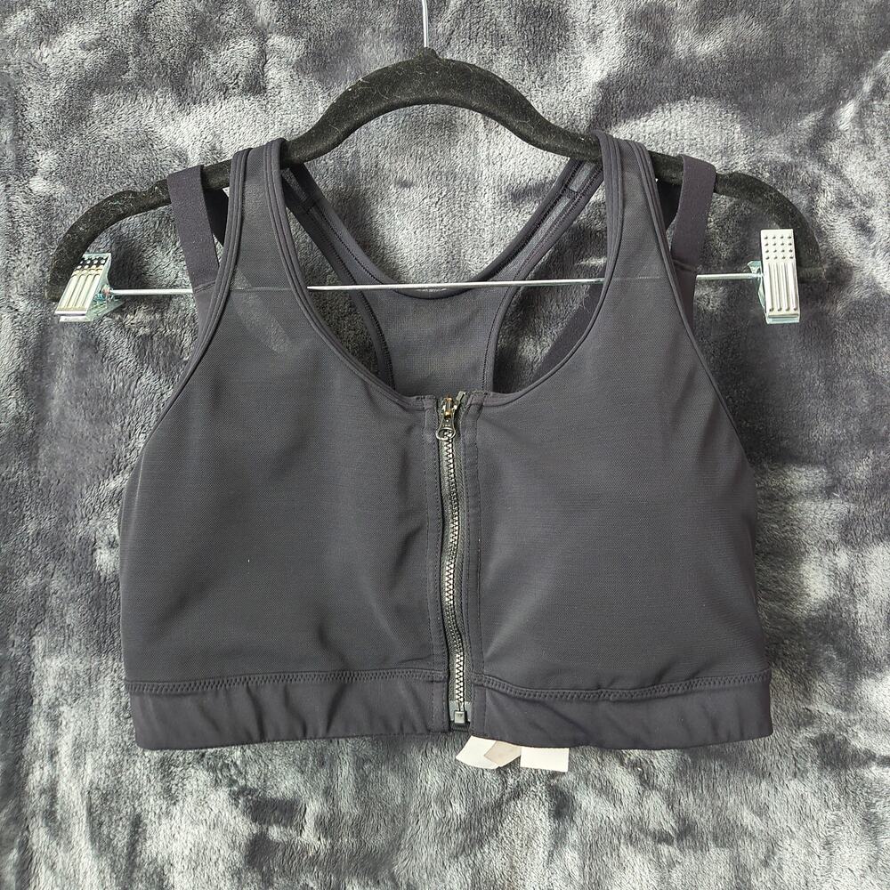Yvette Black Sports Bra 38 D-F Front Zip